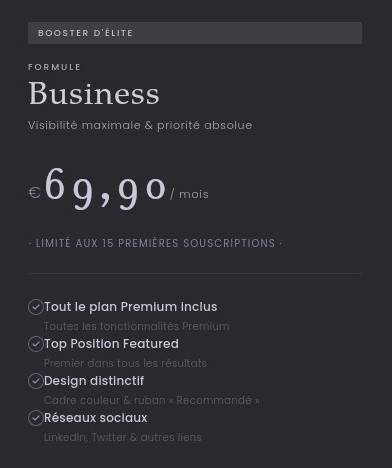 Plan BUISNESS - Annuel